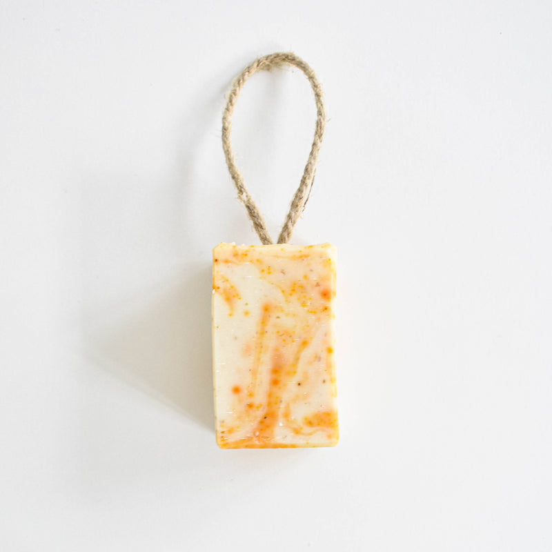 Rosemary Clementine Cold Press Soap on a rope - Palm Free
