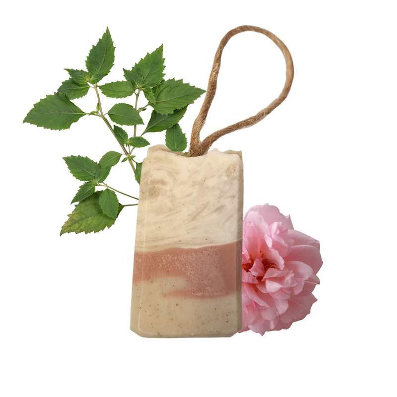 Patchouli Rose  Soap On A Rope 100g - vegan stocking filler