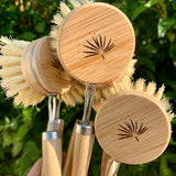 FourState Handled Bamboo Dish Brush (single) YOUR LOGO