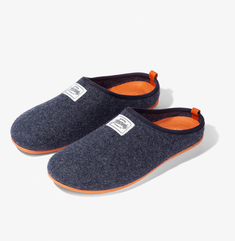 Recycled Plastic Bottle Slipper - Navy / Orange