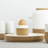 Cork & Ceramic Egg Cup