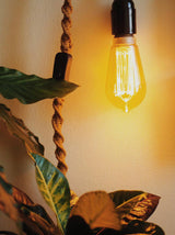 Natural Macrame Hanging Wall Light Lamp