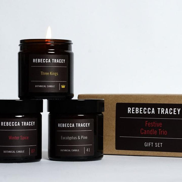 Festive Candle Trio Gift Set - Aromatherapy Soy Wax Candle