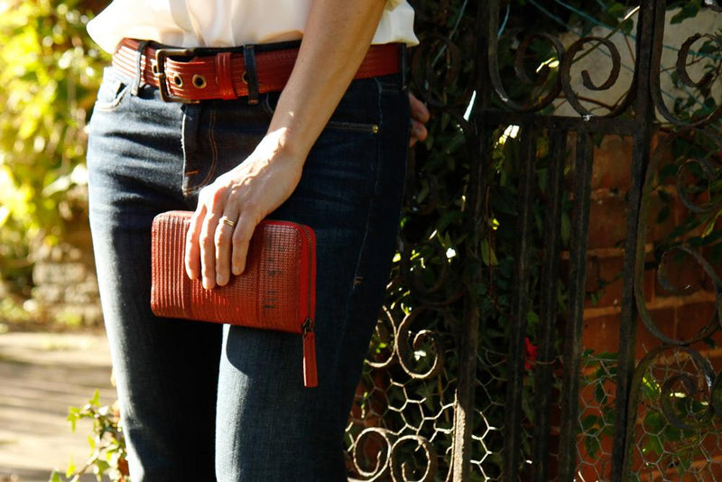 Recycled London Fire-Hose Purse