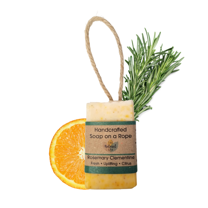 Rosemary Clementine Cold Press Soap on a rope - Palm Free